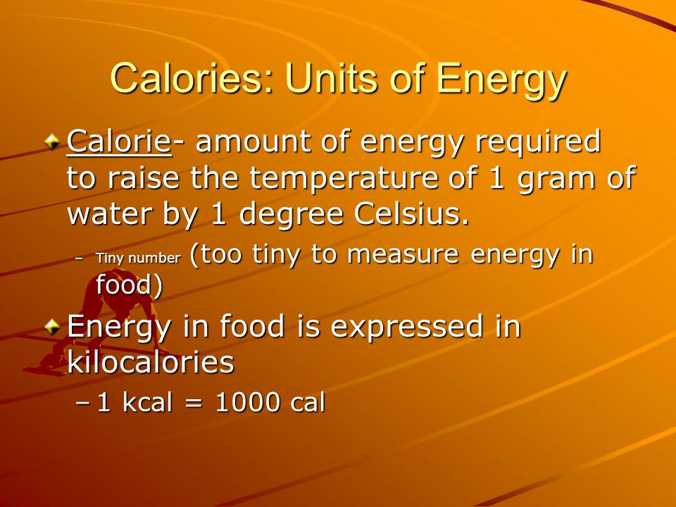 How much energy is there in food?